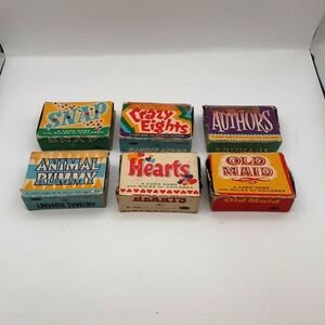 Vintage 1951 Whitman Publishing Co. Card Games w/ Rules for Children 6 Count